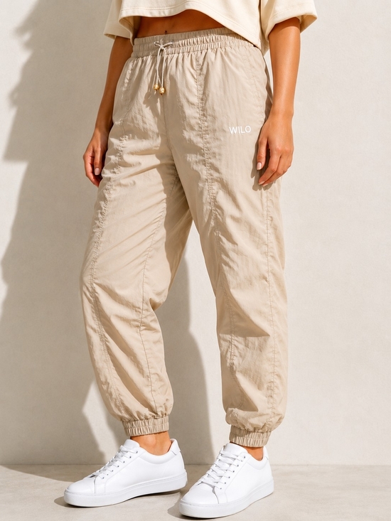 Wilo The Label Pants - Wilo The Label Parachute Jogger Pants W/pockets Cream Womens SMALL